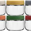 8oz Glass Jars with Lids 1 Cup Small Food Containers for Chia Pudding Jam Snacks Yogurt Overnight Oats Candy,6-Pack