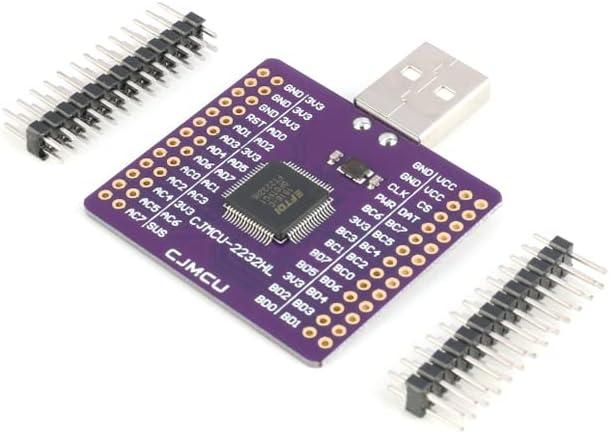 FT2232HL Dual Channel UART USB Universal Serial Adapter FIFO SPI I2C JTAG RS232 RS422 RS485 Compatible with UHCI OHCI EHCI Host Controller