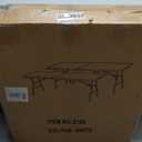 Set of 2 Folding Table 6 FT Lightweight Camping Table Portable Plastic Rectangular Outdoor Dining Table Steel Legs Fold-in-Half with Carrying Handle for Indoor,Picnic,Party,Wedding,Events(White)