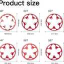 YBEKI 110BCD Chainring - CNC Machined 7075-T6 Aluminum Narrow-Wide Chainwheel for Road Bikes (36-58T Options) | 8-12 Speed Compatible | Ultra-Lightweight | Anti-Drop Design  (Black/Red)