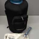 1 Gallon Water Bottle Insulated(Cold for 48 Hrs),BPA Free&Leak Proof,128oz Stainless Steel Water Jug,Large Water Bottle with Straw Spout Lids for Gym,Hiking,Camping&Travel,Black Blue