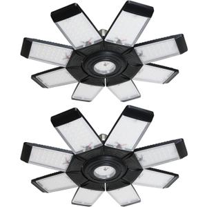 250W LED Garage Light, Ultra Bright 25000 Lumen LED Garage Ceiling Lights LED Shop Lights with 8+1 Adjustable Panels, 6500K Daylight Light Bulb Fixture LED Lights for Garage, Workshop