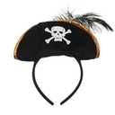 FRCOLOR Pirate Costume Accessories Pirate Hat Headband Halloween Skull Headband Headpiece Halloween Theme Party Costume Accessories for Cosplay Party Supplies