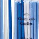 Rite Lite Deluxe Chanukah Candles - Assorted Blue, Light Blue & White 45 Hanukkah Menorah Candles