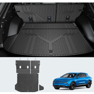 Cargo Mat for 2026 2025 2024 Chevy Equinox EV, Trunk Mat with Backrest Mat All Weather Back Seat Cover Protector for 2024-2026 Chevrolet Equinox EV Accessories Including Storage Mat