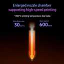 4PCS Quick Swap Nozzle Kit for Creality K2 Series (K2/K2 Pro/K2 Plus/Hi), 0.2 0.4 0.6mm Titanium Heat Break, Copper Body with Hardened Steel Tip