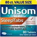 Unisom SleepTabs, Nighttime Sleep-aid, Doxylamine Succinate, 80 Tablets