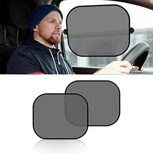 2 Pack Universal Window Shade, Cling Sunshade - Sun, Glare and UV Rays Protection for Your Child - Side Window Car Sun Shades, Blocks Over 98% of Harmful UV Rays (Small)