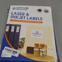 8.5" X 11" Full-Sheet Printable Labels for Inkjet and Laser Printers - 250 Sheets, 250 Custom Stickers for Shipping Labels, Mailing, Personalized Stickers for Crafts - Spartan Industrial Template R026