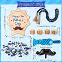 9Pcs Pregnancy Announcement Set Coming Soon Baby Announcement Ideas Include Happy Father's Day Wooden Sign Balloon Beads Garland New Parents Pregnancy Reveal Photo Prop Backdrop for 1st Father's Day