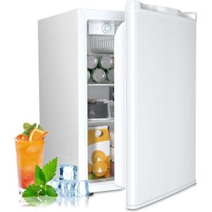 Antarctic Star 2.56 Cu.Ft. Mini Fridge with Freezer, Small Refrigerators with Adjustable Thermostat, Low Noise, Energy Saving, Compact Refrigerators for College Dorm, Office, Bedroom, Apartment, White
