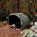 IBWell 9.1 Inch Reptile Hides Resin Tortoise Hideout for Hiding and Basking Aquarium Rock Caves for Snake Bearded Dragon Fish Lizard
