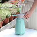 Garden Pump Sprayer, 68 oz/0.5 Gallon Hand Held Pressure Sprayer with Safety Valve Adjustable Nozzle, Large Capacity Bottle Water Weed Flower Plant Lawn Home Washing Spray 2L (Turquoise)