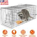 KOCASO Live Animal Trap Humane Cage Trap Catch Kitten for Small Raccoon Groundhog Armadillo Cat Rabbit Skunk Possum/Easy Catch and Release(23.3x7.2x7.7inches)