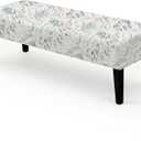 homyfort Dining Bench Cover, Kitchen Bench Covers Stretch for 42-54 Inch Dining Room Table, Washable Bench Seat Cushion Slipcover Jacquard (Blue)