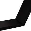 AHDECOR Wall Mounted Hexagon Floating Shelves, Wooden Wall Organizer Hanging Shelf for Home Decor, Set of 3, Black