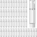 Sabary 60 Pcs Clear Airless Pump Bottles Refillable Cosmetic Travel Size Dispenser Vacuum Plastic Travel Bottles Empty Lotion Pump Dispenser Liquid Toiletry Container (1.7 oz)