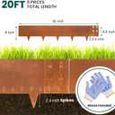 Corten Steel Edging Steel Landscape Edging Metal Garden Edging 8 Inch Metal Landscape Edging Landscaping Rusted 40 Inch Strips Patina 6 pcs Edge for Yard Lawn Outdoor by GZGNEEVL