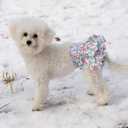 CuteBone Female Dog Diapers with Skirts 3 Pack Reusable Puppy Dresses Pants for Heat Cycle Period QBD03XS. XS Size