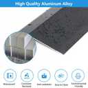 Floor Transition Strip - Aluminum Transition Strips Threshold Ramps for Doorway Aluminum Floor Reducer Molding for Carpet/Entry Door/Tile/Threshold/Wheelchair (Black, 48''x4'')