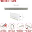 Door Sweep for Bottom of Door, 39.2" L Integrated Design with Brush, Self Adhesive Under Door Draft Stopper for Bottom of Door, Door Seal Dust/Noise/Hot or Cold Air Insulation, White 2" W