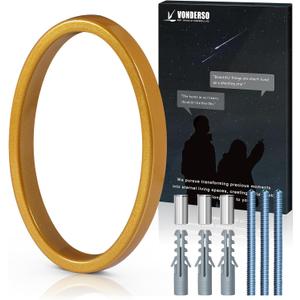 VONDERSO 5 Inch Floating House Numbers and Letters for Outside,Gold Metal Modern Outdoor Address Sign for Yard Street and Mailbox, Zinc Alloy Solid Address Numbers and Letters,number 0