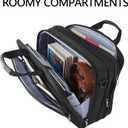 VANKEAN Laptop Briefcase Premium Laptop Case Fits Up to 17.3 Inch Business Shoulder Bag Laptop Expandable Water-Repellent Messenger Bag for Men/Women Computer Bag for Travel/Business/Black-Black, 18.5