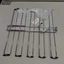 ZEDODIER Scarf Organizer Scarf Hanger for Closet, Rotatable Sturdy Hijab Holder Holds 20 Scarves, Space Saving Closet Organizers and Storage, Silver (1 Pack)