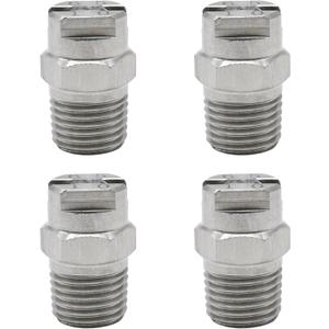 4Pcs Flat Fan High Pressure Washer Spray Tip 1/4BSPT Male Stainless Steel Spray Fan Washer Nozzle 65 Degree 2mm Diameter (0.08Inch) Pressure Washer Parts & Accessories