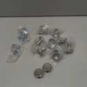 Ravinte 10 Pack Brushed Nickel Kitchen Cabinet Knobs, Solid Silver Pulls Zinc Handles Simple Drawer Cabinet Hardware for Cupboard Drawer Knobs