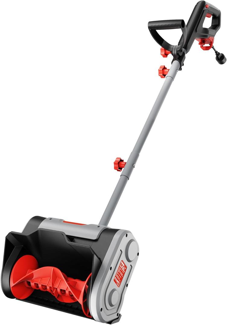 EWORK Corded Snow Shovel 11-Inch 1200W 10A Powerful Electric Snow Shovels, 6-Inch Clearing Depth, 23-Foot Max Throw Distance, Power Snow Blower for Driveway, Steps, Sidewalk, Porch