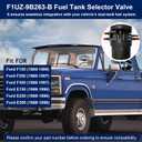 F1UZ-9B263-B Fuel Tank Reservoir Selector Valve Assembly Compatible With Ford F150 F250 F350 1988-1997 E150 E250 E350 F-Super Duty Replaces F1UZ9B263B 911-000