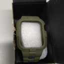 GELISHI Bands Compatible for Apple Watch Band 46mm 45mm 44mm 42mm, Men Sport Rugged Band with Protective Case for Watch Series 11 10 9 8 7/ SE 3/2/1/ Series 6 5 4 3 (Army Green)