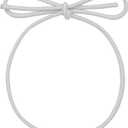 Pre-Tied Stretch Loops with Bows from Elastic Ribbon - 120pcs Metallic Elastic Cord for Boxes Bows Tags Gift Elastic Wrapping Crafts Cord String (White, 6inch)