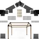 30 Slanted Pergola Whole-Set Kit for 4" x 4" Wood Pergola, Easy to Install, Weather - Resistant Bracket Kit for Carports, Gardens & More (14 Pcs)