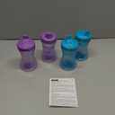 NUK Fun Grips Hard Spout Sippy Cup 10 oz. | Easy to Hold BPA Free Spill Proof Toddler Cup 4pk (Teal/Purple)