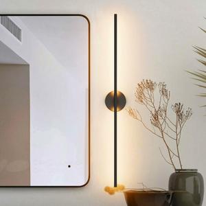 40In Hardwired Modern Wall Sconce for Bathroom Black Vanity Light Fixture 3000K Bathroom Sconce 360 Rotate Warm Light for Bedroom Living Room