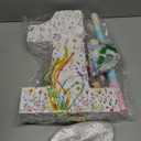 Wildflower Birthday Decorations, 15.7'' Wildflower Spring Floral Number 1 Piata with Blindfold Stick Blindfold Confetti for Spring Floral Birthday Party Supplies (1st)