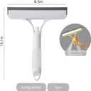 4 x Shower Squeegee for Glass Doors All-Purpose Window Squeegee for Tile Shower Walls Mirror Bathroom Car Window Cleaning (White)