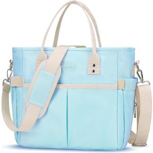 MAXTOP Lunch Bag Women for Work Insulated Thermal Lunch Box with Wide-Open Pocket Reusable Leakproof Cooler Bags with Removable Shoulder Strap for Teacher Nurse Office Picnic Travel Blue (Large)