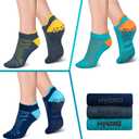 Hylaea Unisex Non Slip Socks with Grip for Yoga, Hospital, Pilates, Barre | Ankle, Cushioned (XL)