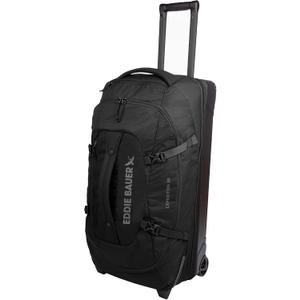 Eddie Bauer Expedition Rolling Duffel Bag with Wheels | Travel | Check-In | Luggage | Rugged | Durable - Black, 30"