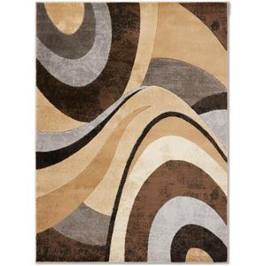 Home Dynamix Tribeca Slade Modern Area Rug ,Abstract Brown/Gray 5'2"x7'2"