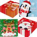 60Pcs Christmas Napkins Paper Red and Green Napkins Winter Paper Napkins with Santa Claus Reindeer Gingerbread Snowflakes Xmas Napkin Holiday Napkin for Party Birthday Dinner Kitchen Bathroom