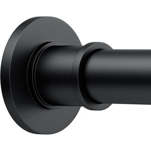 BRIOFOX Shower Curtain Rod Adjustable 18-64 Inch, No Drilling Non Slip Stainless Steel Spring Tension Curtain Rod for Window or Bathroom, Matte Black