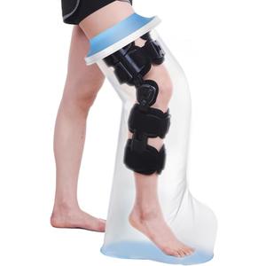 Waterpoof Extra Wide Full Leg Cast Cover for Shower after Surgey with Non-Slip Bottom, Extra Large Cast Protector for Leg knee Surgeries, Large Cast, Knee Immobilizer/Brace, Surgeries Boots, Reusable