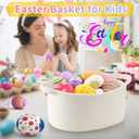 Happyiren Cute Woven Storage Basket with Handle, Baskets for Gifts Empty, Gift Baskets for Mothers Day Birthday Baby Shower Raffle Burr Fundraiser Teacher, Decorative Organizer Box for Home Refresh