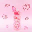 Zak Designs Sanrio Sage Water Bottle For School or Travel, 25oz Durable Plastic Water Bottle With Straw, Handle, and Leak-Proof, Pop-Up Spout Cover (Hello Kitty)
