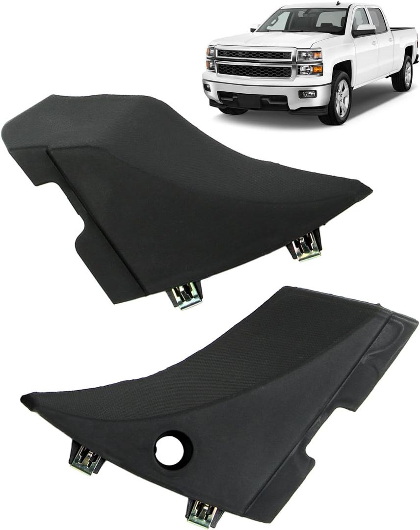 1 Pair Left & Right Side Windshield Wiper Cowl Cover Panel Set Fit for GMC Sierra 2014-2019 Chevy Silverado 1500 2500 3500 2014 2015 2016 2017 2018 2019 Replace 23178017 22776513 with Metal Buckle