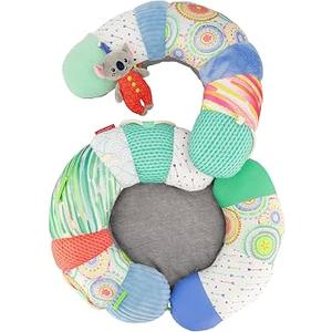 Infantino 3-in-1 Tummy Time, Sit Support & Mini Gym - Removable Toy Arch - Musical Koala Pal, Soothing Leaf Teether & Peek-and-See Mirror - for Babies, 0M+